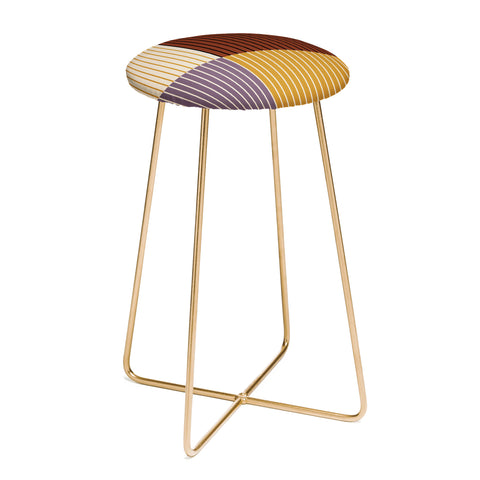 Colour Poems Color Block Line Abstract XXI Counter Stool
