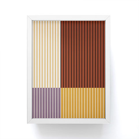 Colour Poems Color Block Line Abstract XXI Framed Mini Art Print