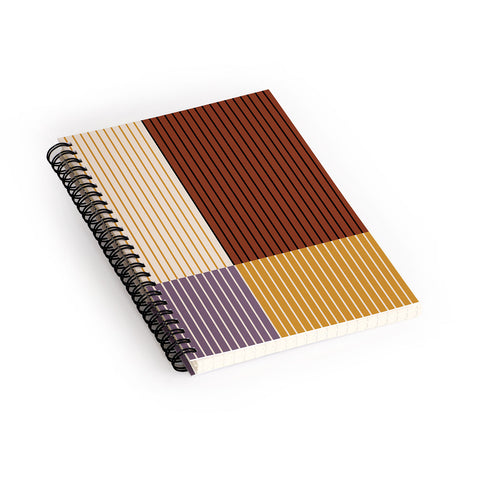Colour Poems Color Block Line Abstract XXI Spiral Notebook