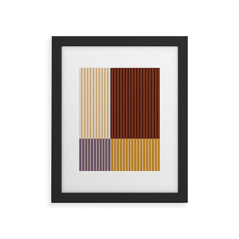 Colour Poems Color Block Line Abstract XXI Framed Art Print