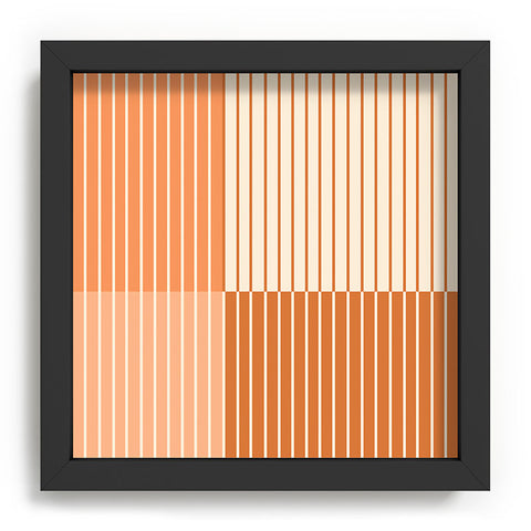 Colour Poems Color Block Lines Peach Fuzz Recessed Framing Square