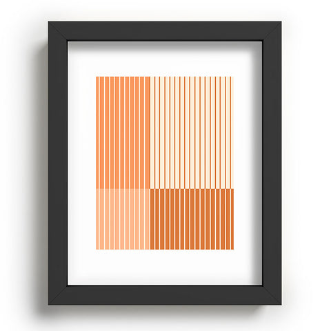 Colour Poems Color Block Lines Peach Fuzz Recessed Framing Rectangle