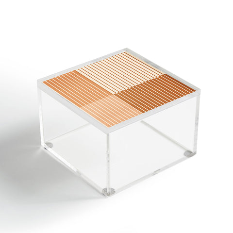 Colour Poems Color Block Lines Peach Fuzz Acrylic Box