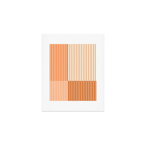 Colour Poems Color Block Lines Peach Fuzz Art Print