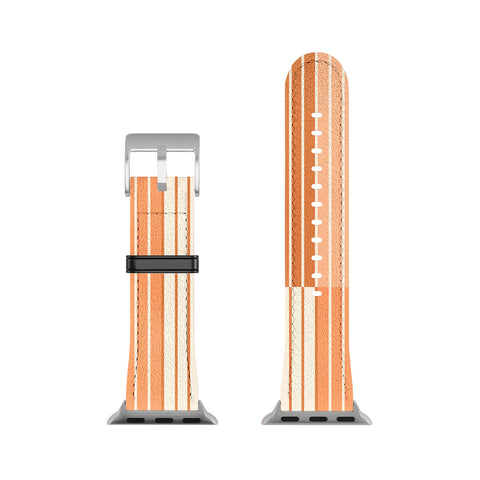 Colour Poems Color Block Lines Peach Fuzz Apple Watch Band