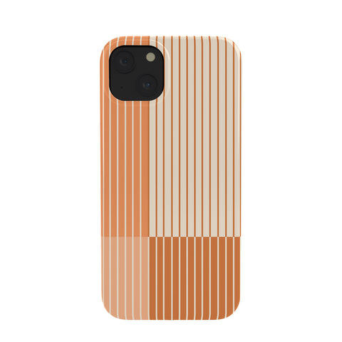 Colour Poems Color Block Lines Peach Fuzz Phone Case