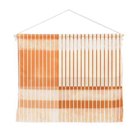 Colour Poems Color Block Lines Peach Fuzz Wall Hanging Landscape