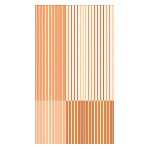 Colour Poems Color Block Lines Peach Fuzz Tablecloth
