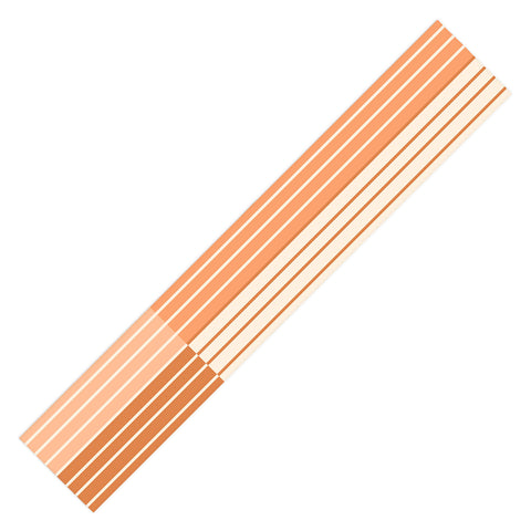 Colour Poems Color Block Lines Peach Fuzz Table Runner