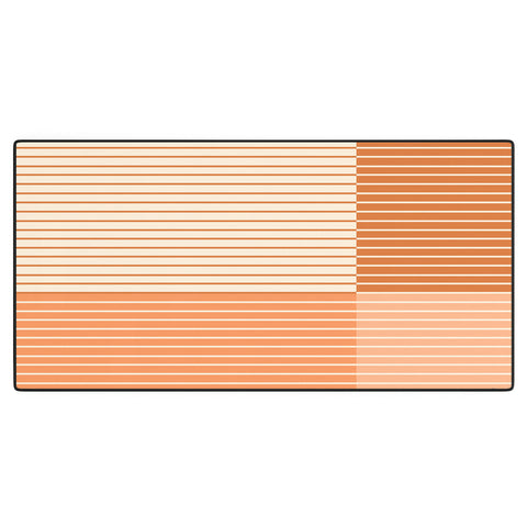 Colour Poems Color Block Lines Peach Fuzz Desk Mat