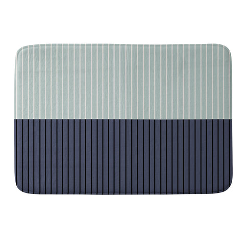 Colour Poems Color Block Lines XI Memory Foam Bath Mat