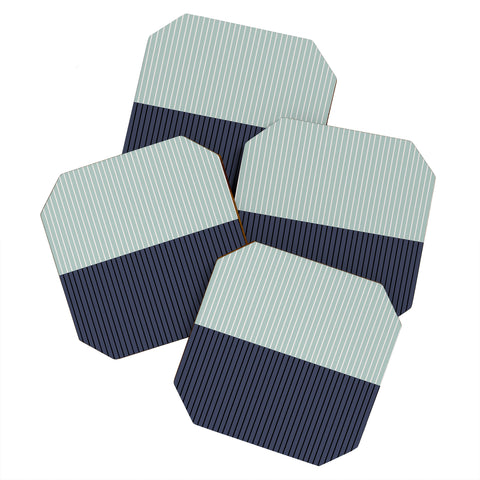 Colour Poems Color Block Lines XI Coaster Set