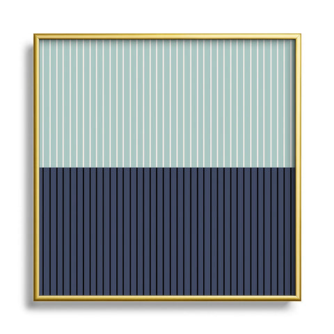 Colour Poems Color Block Lines XI Square Metal Framed Art Print