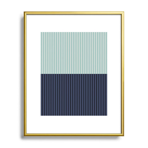 Colour Poems Color Block Lines XI Metal Framed Art Print