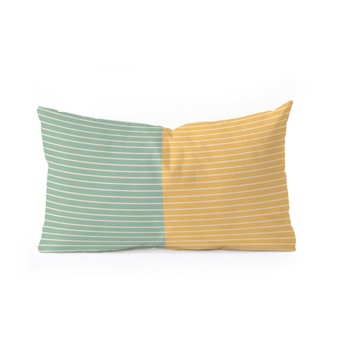 Colour Poems Color Block Lines XIII Oblong Throw Pillow