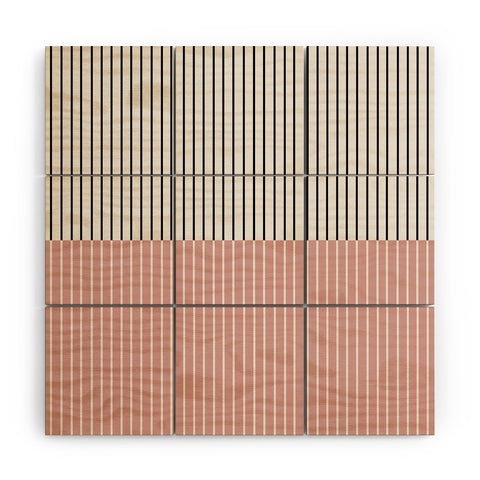 Colour Poems Color Block Lines XIV Wood Wall Mural