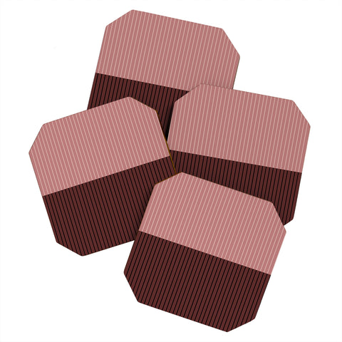 Colour Poems Color Block Lines XVI Coaster Set