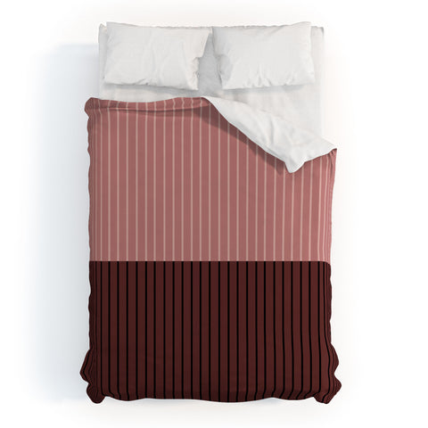Colour Poems Color Block Lines XVI Duvet Cover