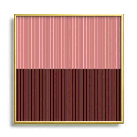 Colour Poems Color Block Lines XVI Square Metal Framed Art Print