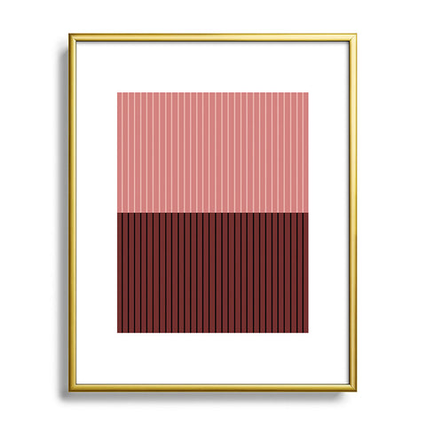 Colour Poems Color Block Lines XVI Metal Framed Art Print