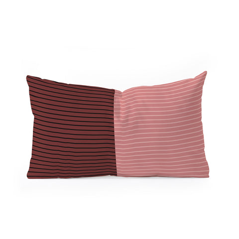 Colour Poems Color Block Lines XVI Oblong Throw Pillow