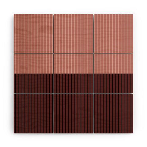 Colour Poems Color Block Lines XVI Wood Wall Mural