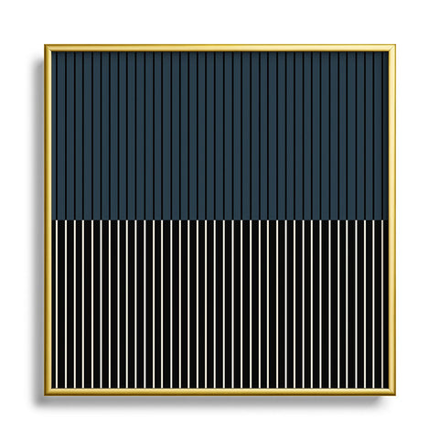 Colour Poems Color Block Lines XVII Square Metal Framed Art Print