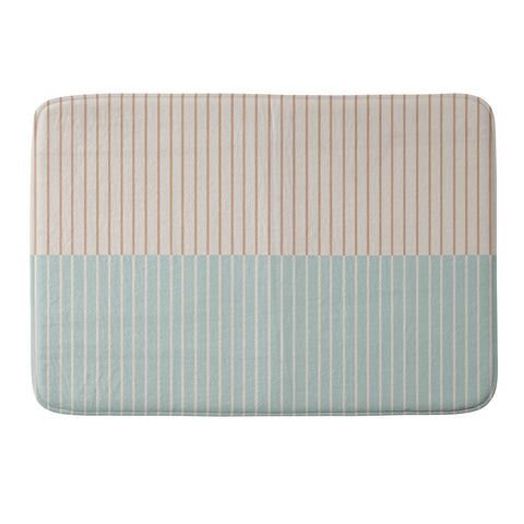 Colour Poems Color Block Lines XX Memory Foam Bath Mat