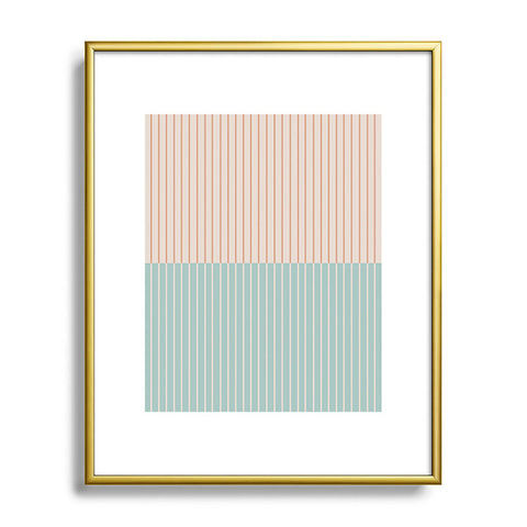 Colour Poems Color Block Lines XX Metal Framed Art Print