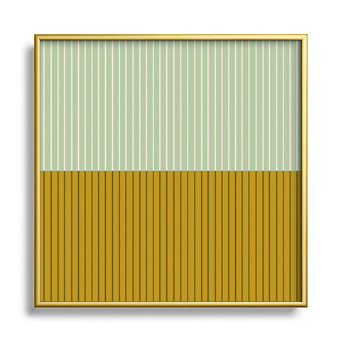 Colour Poems Color Block Lines XXI Square Metal Framed Art Print