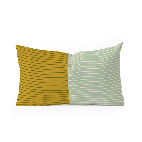 Colour Poems Color Block Lines XXI Oblong Throw Pillow