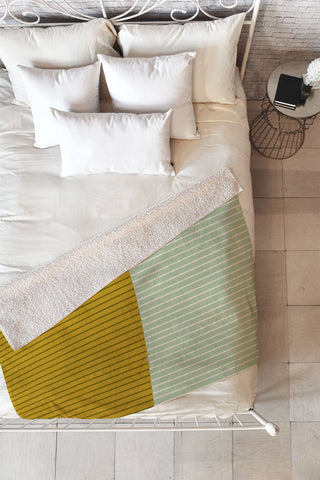 Colour Poems Color Block Lines XXI Fleece Throw Blanket