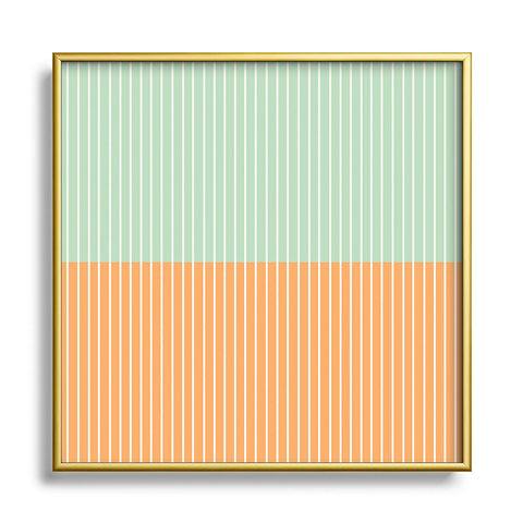 Colour Poems Color Block Lines XXIV Square Metal Framed Art Print