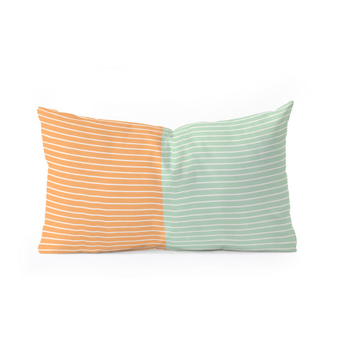 Colour Poems Color Block Lines XXIV Oblong Throw Pillow