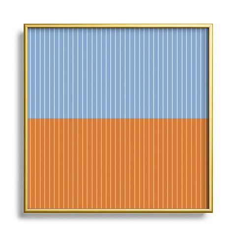 Colour Poems Color Block Lines XXV Square Metal Framed Art Print