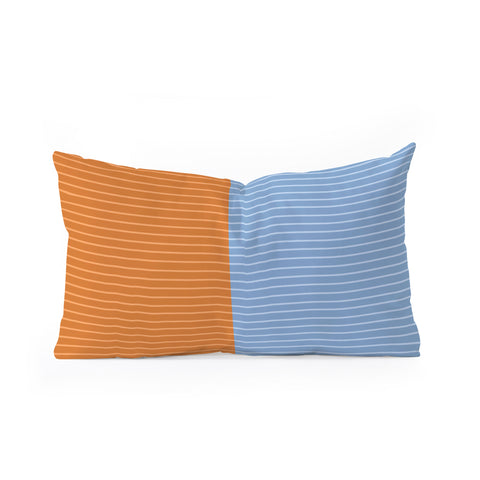 Colour Poems Color Block Lines XXV Oblong Throw Pillow