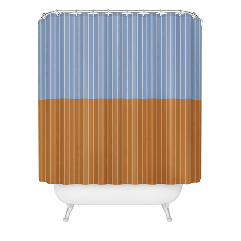 Colour Poems Color Block Lines XXV Shower Curtain