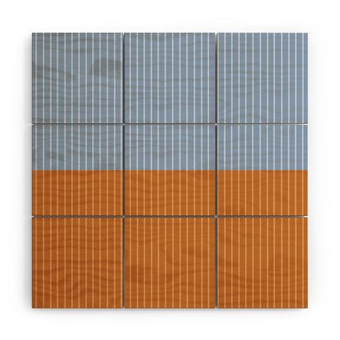 Colour Poems Color Block Lines XXV Wood Wall Mural