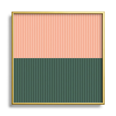 Colour Poems Color Block Lines XXVII Square Metal Framed Art Print