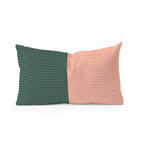 Colour Poems Color Block Lines XXVII Oblong Throw Pillow