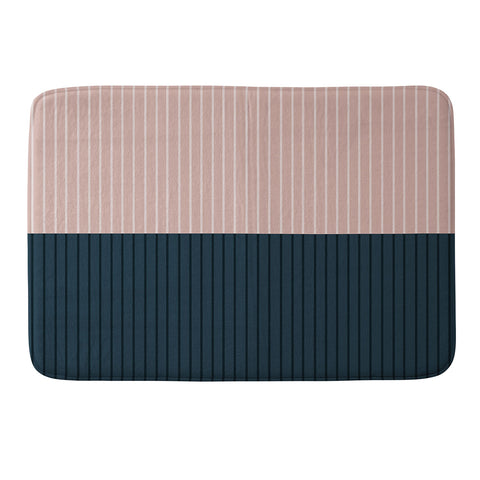Colour Poems Color Block Lines XXVIII Memory Foam Bath Mat