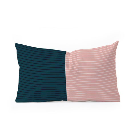 Colour Poems Color Block Lines XXVIII Oblong Throw Pillow