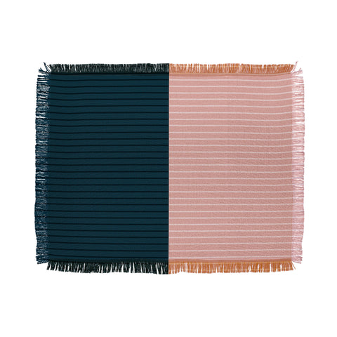 Colour Poems Color Block Lines XXVIII Throw Blanket