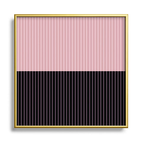 Colour Poems Color Block Lines XXXI Square Metal Framed Art Print