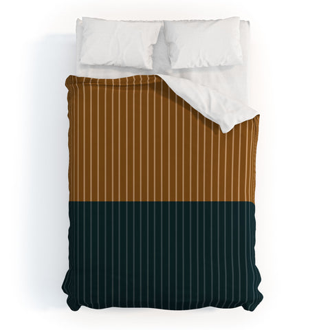 Colour Poems Color Block Lines XXXII Duvet Cover