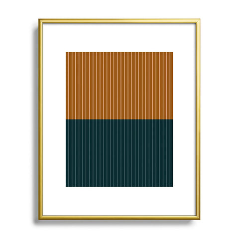 Colour Poems Color Block Lines XXXII Metal Framed Art Print