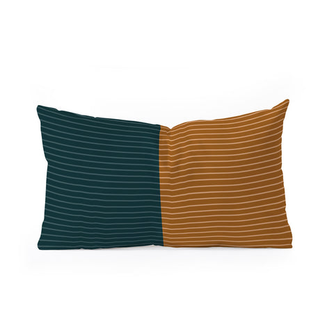 Colour Poems Color Block Lines XXXII Oblong Throw Pillow