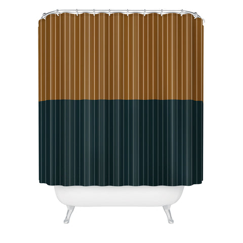 Colour Poems Color Block Lines XXXII Shower Curtain