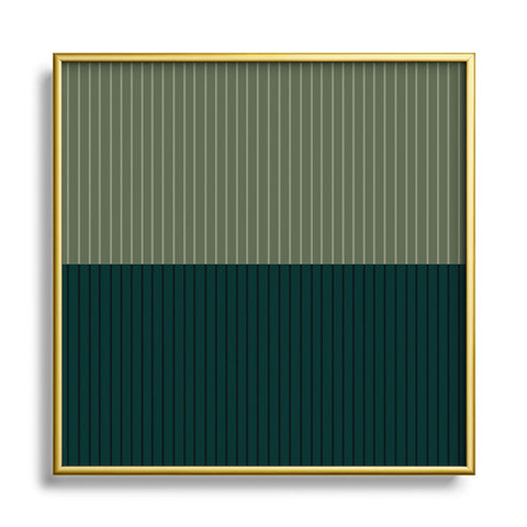 Colour Poems Color Block Lines XXXIX Square Metal Framed Art Print