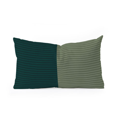 Colour Poems Color Block Lines XXXIX Oblong Throw Pillow